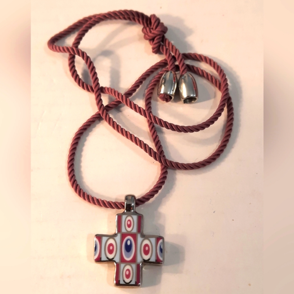 Colorful CrossBernardaud Brand Desigber Pendant Necklace